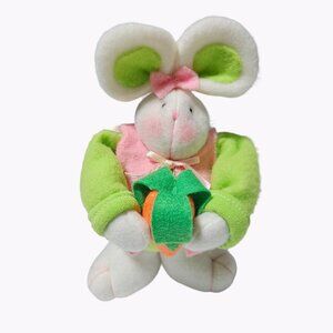 Department 56 Easter Bunny 9 Inch Plush Rabbit Spring Carrot Stuffed Animal Toy